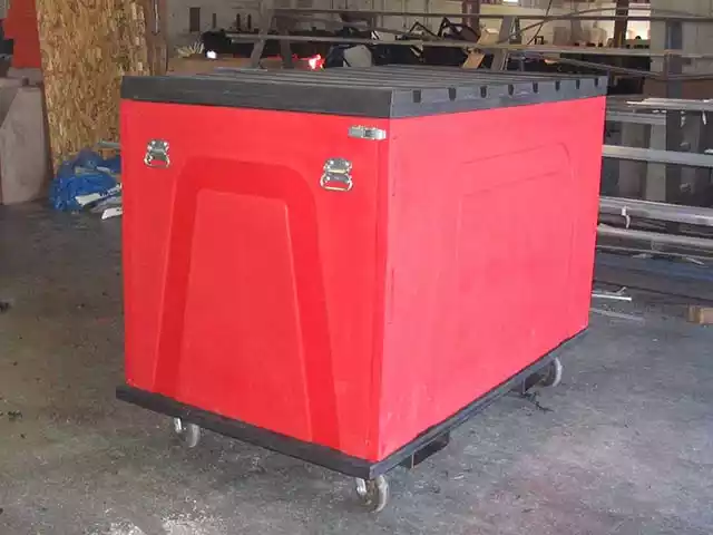 Red refuse container