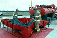 folding frame tanks for emergency water storage and fire fighting