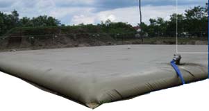 pillow tanks for frac process water storage
