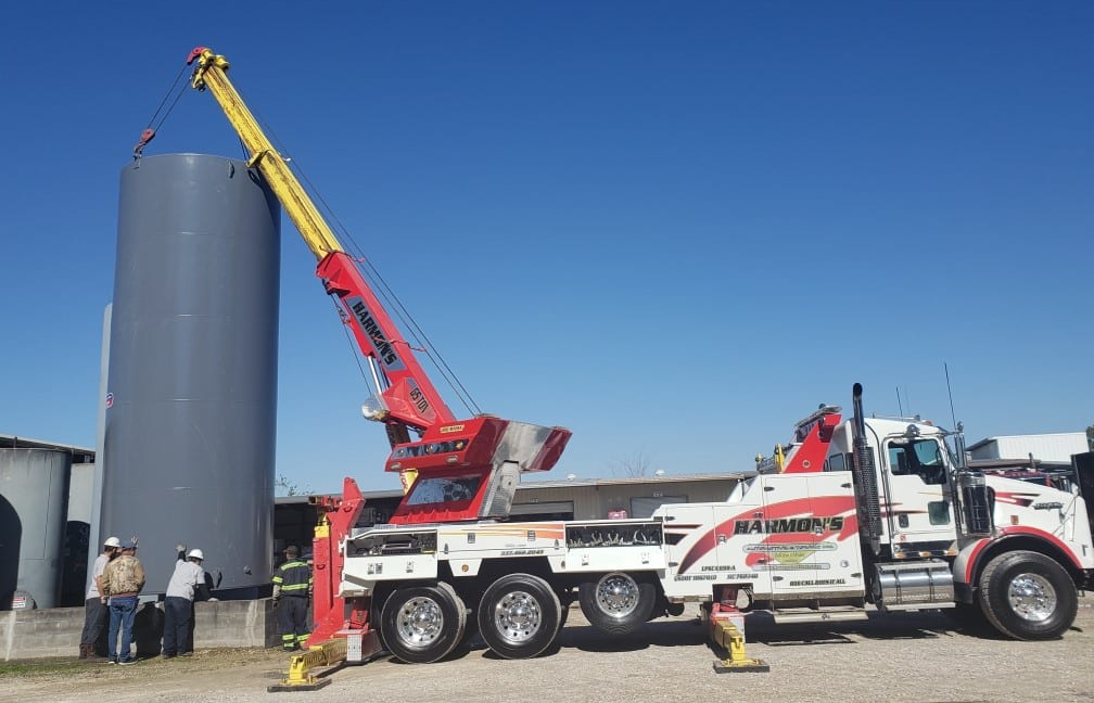 High-capacity vertical storage tanks, designed for efficient fuel storage and dispensing.