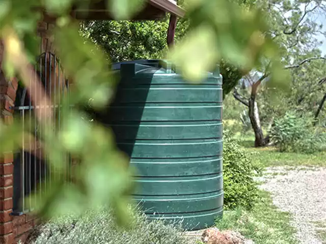 rain water harvesting tank installed
